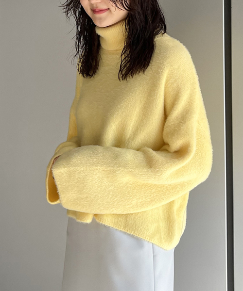 JOINT WORKS（ジョイントワークス）の「ヘアリータートル（ニット/セーター・レディース・ブルー/グリーン/マスタード・FREE）」の3枚目の写真