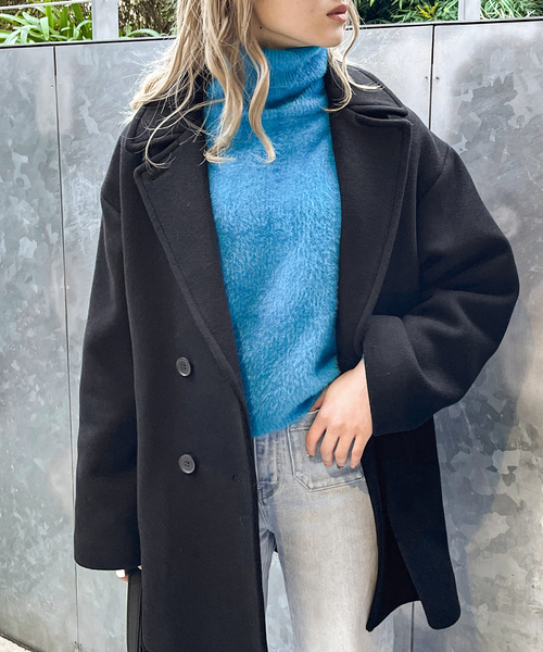 JOINT WORKS（ジョイントワークス）の「ヘアリータートル（ニット/セーター・レディース・ブルー/グリーン/マスタード・FREE）」の6枚目の写真