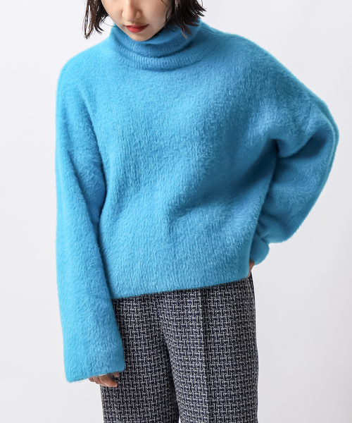 JOINT WORKS（ジョイントワークス）の「ヘアリータートル（ニット/セーター・レディース・ブルー/グリーン/マスタード・FREE）」の7枚目の写真