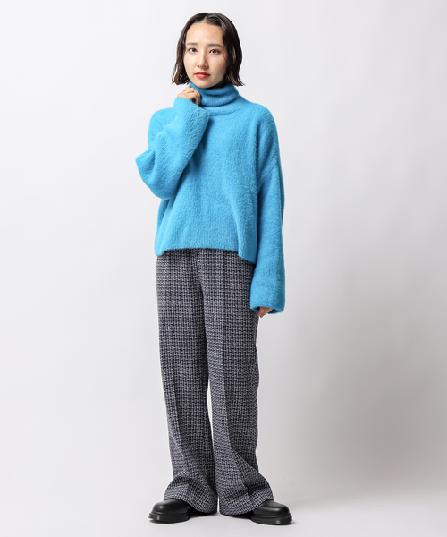 JOINT WORKS（ジョイントワークス）の「ヘアリータートル（ニット/セーター・レディース・ブルー/グリーン/マスタード・FREE）」の9枚目の写真