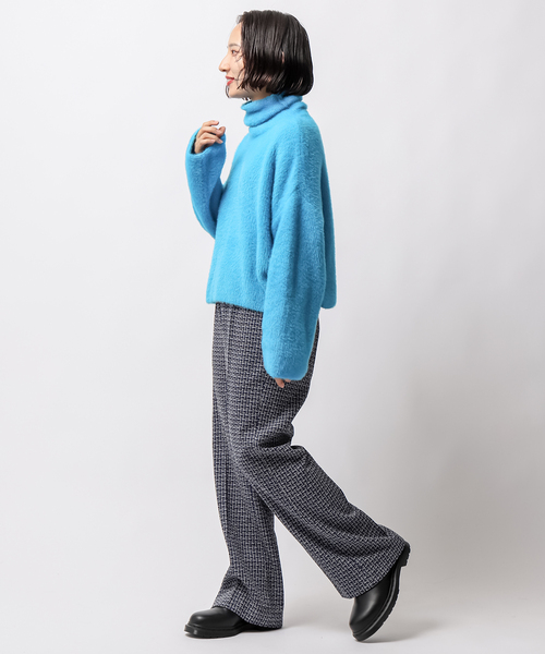 JOINT WORKS（ジョイントワークス）の「ヘアリータートル（ニット/セーター・レディース・ブルー/グリーン/マスタード・FREE）」の10枚目の写真