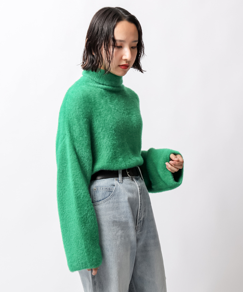 JOINT WORKS（ジョイントワークス）の「ヘアリータートル（ニット/セーター・レディース・ブルー/グリーン/マスタード・FREE）」の16枚目の写真