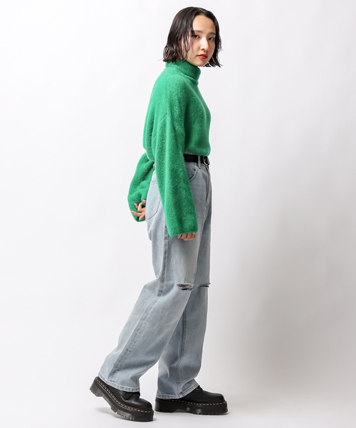 JOINT WORKS（ジョイントワークス）の「ヘアリータートル（ニット/セーター・レディース・ブルー/グリーン/マスタード・FREE）」の19枚目の写真