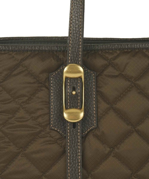 TOFF&LOADSTONE（トフアンドロードストーン）の「トート リップストップ キルト（トートバッグ・メンズ・ブラック/カーキ・FREE）」の6枚目の写真