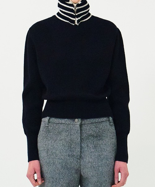 TheOpen Product（ザオープンプロダクト）の「【TheOpen Product/ジ オープン プロダクト】RIBBED TURTLENECK KNIT PULLOVER リブドタートルネックニットプルオーバー（ニット/セーター・レディース・ホワイト/グリーン/ピンク/ネイビー・M/S）」の20枚目の写真