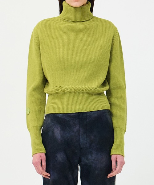 TheOpen Product（ザオープンプロダクト）の「【TheOpen Product/ジ オープン プロダクト】RIBBED TURTLENECK KNIT PULLOVER リブドタートルネックニットプルオーバー（ニット/セーター・レディース・ホワイト/グリーン/ピンク/ネイビー・M/S）」の13枚目の写真