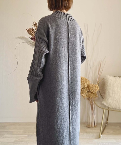 toucher du brise（トゥシェドブリーズ）の「【陽コラボ】  ニットワンピース（ワンピース・レディース・チャコールグレー/ブラウン/ベージュ・M）」の15枚目の写真