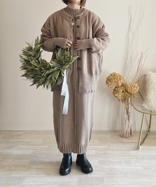 toucher du brise（トゥシェドブリーズ）の「【陽コラボ】  ニットワンピース（ワンピース・レディース・チャコールグレー/ブラウン/ベージュ・M）」の20枚目の写真