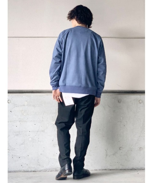 BACK NUMBER（バックナンバー）の「【BACK NUMBER】ポリスウェードクルースウェット（スウェット・メンズ・イエロー/ブラック/オフホワイト/ブルー・M/L/XL/S）」の14枚目の写真