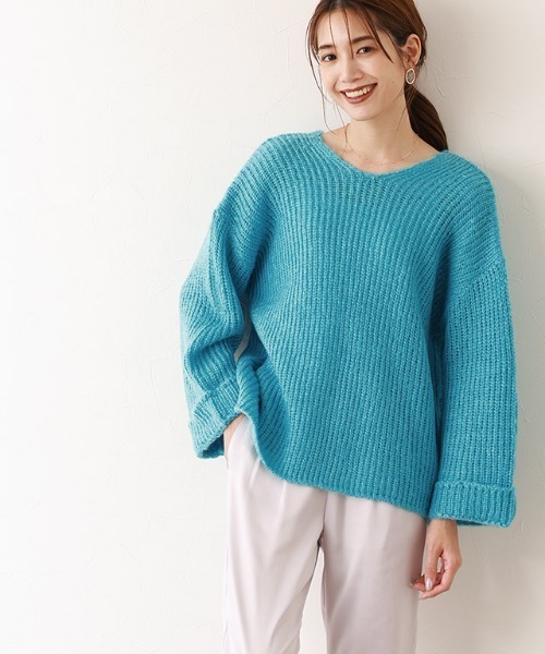 Edition ローゲージニットベスト ブルー