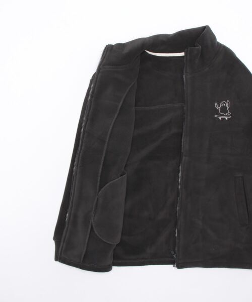 aimoha（アイモハ）の「ユニセックスキャラクター刺繍ボアジャケット（ブルゾン・レディース・ワインレッド/ベージュ/ブルー/ブラック/ダークグレー/チョコ・MEDIUM/X-LARGE/LARGE）」の7枚目の写真