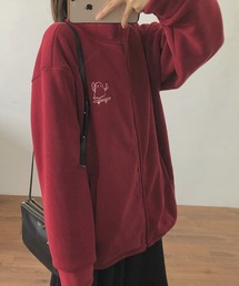 aimoha | ユニセックスキャラクター刺繍ボアジャケット(ブルゾン)