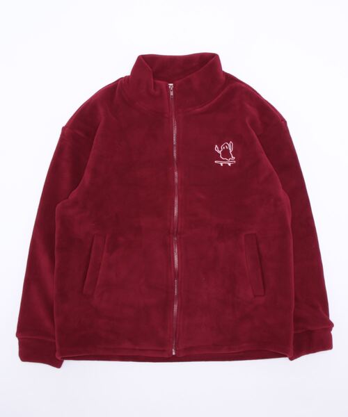 aimoha（アイモハ）の「ユニセックスキャラクター刺繍ボアジャケット（ブルゾン・レディース・ワインレッド/ベージュ/ブルー/ブラック/ダークグレー/チョコ・MEDIUM/X-LARGE/LARGE）」の14枚目の写真
