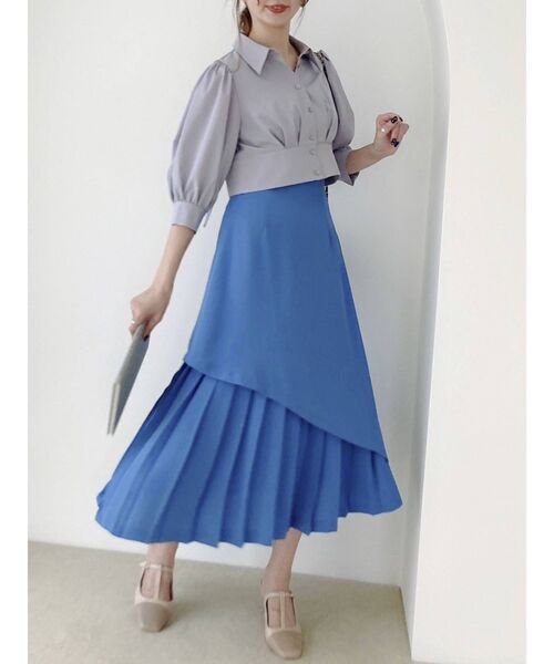 dazzlin（ダズリン）の「バックリボンショートタックブラウス（シャツ/ブラウス・レディース・グレー/オフホワイト/グリーン・FREE）」の10枚目の写真