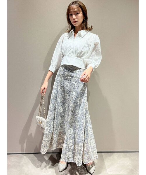 dazzlin（ダズリン）の「バックリボンショートタックブラウス（シャツ/ブラウス・レディース・グレー/オフホワイト/グリーン・FREE）」の17枚目の写真