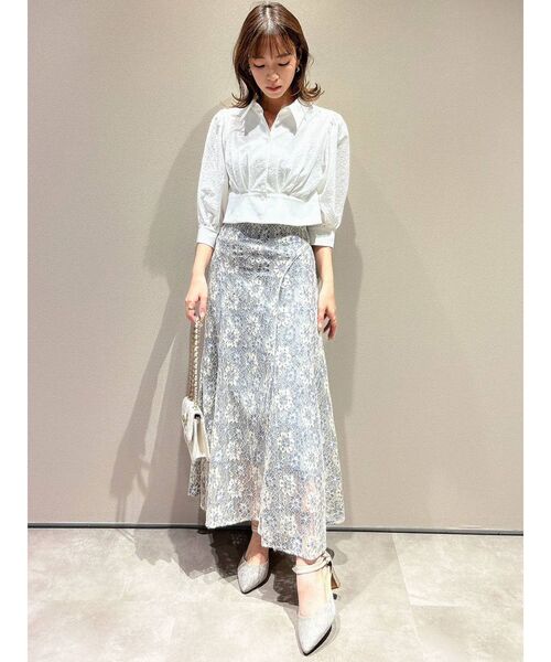 dazzlin（ダズリン）の「バックリボンショートタックブラウス（シャツ/ブラウス・レディース・グレー/オフホワイト/グリーン・FREE）」の18枚目の写真