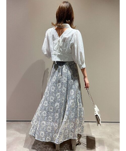 dazzlin（ダズリン）の「バックリボンショートタックブラウス（シャツ/ブラウス・レディース・グレー/オフホワイト/グリーン・FREE）」の19枚目の写真