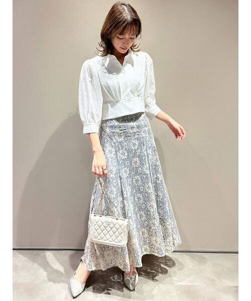 dazzlin（ダズリン）の「バックリボンショートタックブラウス（シャツ/ブラウス・レディース・グレー/オフホワイト/グリーン・FREE）」の20枚目の写真