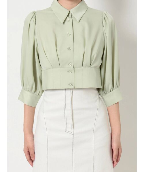 dazzlin（ダズリン）の「バックリボンショートタックブラウス（シャツ/ブラウス・レディース・グレー/オフホワイト/グリーン・FREE）」の22枚目の写真