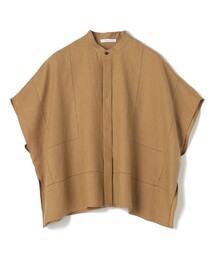 フレンチリネン スタンドカラーシャツ