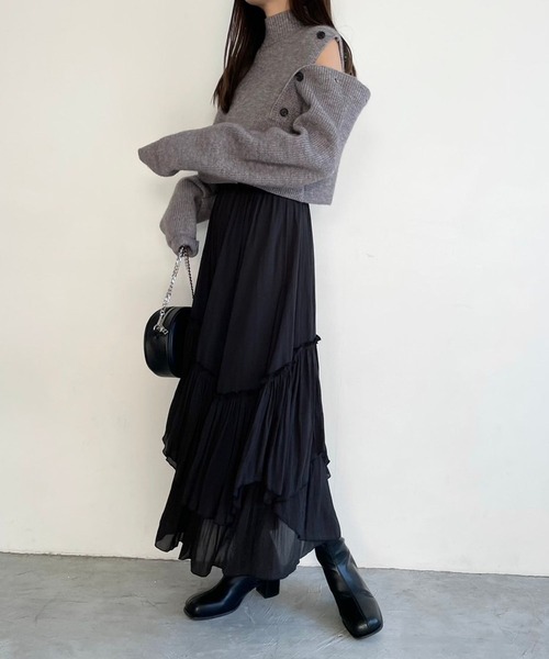 Heather（ヘザー）の「ボリュームフリルスカート　184339（スカート・レディース・ホワイト/ブラック/ブラウン・FREE）」の20枚目の写真