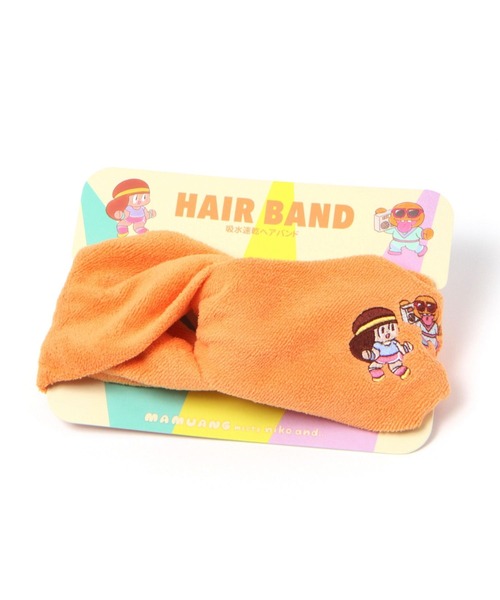 niko and...(ニコアンド)の「【マムアンちゃん】コラボ吸水速乾ヘアバンド(ヘアバンド・レディース・オレンジ/オフホワイト・0)」の10枚目の写真