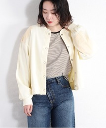 スナップボタン スウェットカーディガン