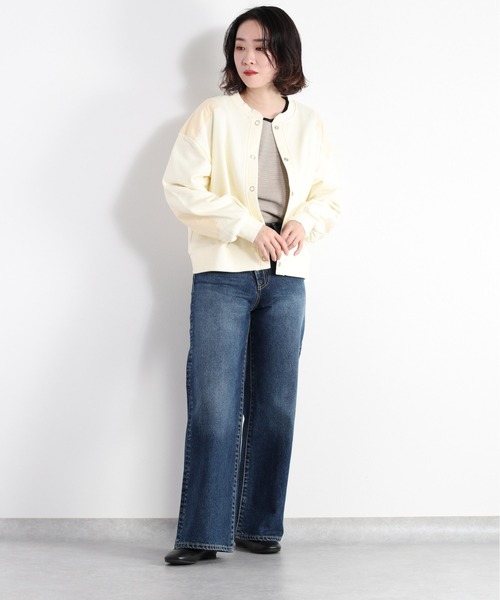 cepo（セポ）の「スナップボタン スウェットカーディガン（カーディガン/ボレロ・レディース・ネイビー/ブラウン/オフホワイト・M）」の10枚目の写真