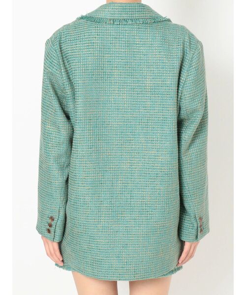 EVRIS（エヴリス）の「オーバーサイズツイードジャケット【セットアップ着用可能】（テーラードジャケット・レディース・ブルー/グリーン/オレンジ・FREE）」の17枚目の写真