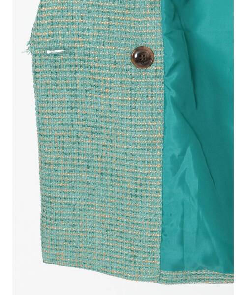 EVRIS（エヴリス）の「オーバーサイズツイードジャケット【セットアップ着用可能】（テーラードジャケット・レディース・ブルー/グリーン/オレンジ・FREE）」の21枚目の写真