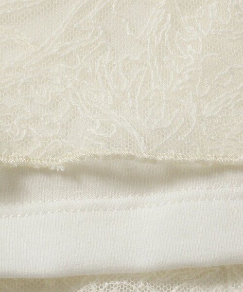 Ray BEAMS（レイビームス）の「RBS / レース レイヤード タンクトップ（Tシャツ/カットソー・レディース・ブラウン系その他3/オフホワイト/ブラック・ONE SIZE）」の8枚目の写真