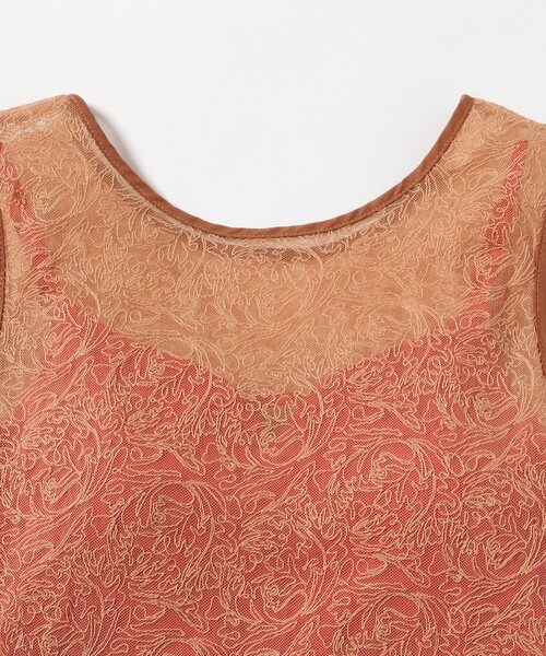 Ray BEAMS（レイビームス）の「RBS / レース レイヤード タンクトップ（Tシャツ/カットソー・レディース・ブラウン系その他3/オフホワイト/ブラック・ONE SIZE）」の18枚目の写真