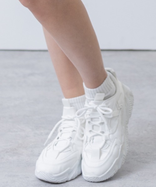 clear（クリア）の「ダッドスニーカー（スニーカー・レディース・オフホワイト/ブラック/アイボリー・24.0cm/23.5cm/23.0cm/24.5㎝/24.5cm/25.0cm）」の12枚目の写真