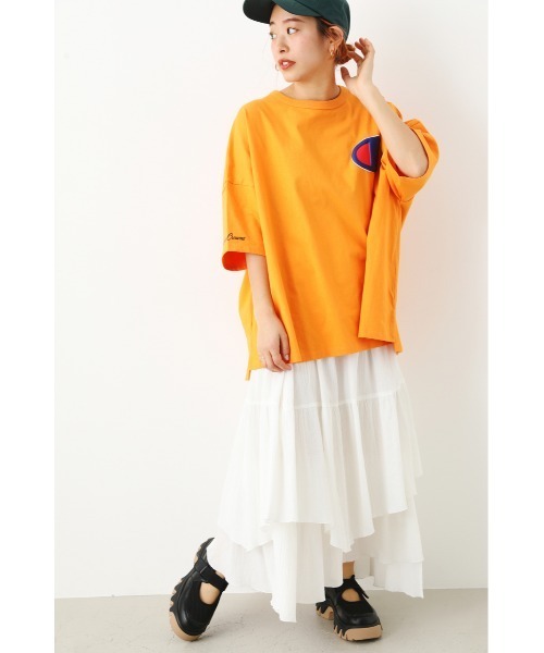 RODEO CROWNS WIDE BOWL（ロデオクラウンズワイドボウル）の「コットンボイルランダムティアードスカート（スカート・レディース・ホワイト/ブラック・FREE）」の13枚目の写真