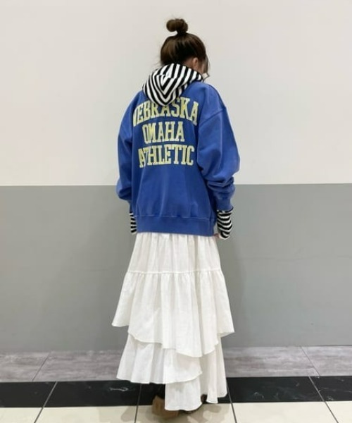 RODEO CROWNS WIDE BOWL（ロデオクラウンズワイドボウル）の「コットンボイルランダムティアードスカート（スカート・レディース・ホワイト/ブラック・FREE）」の21枚目の写真