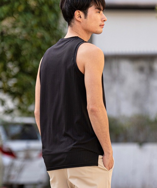 CALL&RESPONSE（コールアンドレスポンス）の「mta492-トタンリブ-タンクトップ（タンクトップ・メンズ・ブラック/ミント/ホワイト/グレイッシュベージュ/イエロー・4/2）」の7枚目の写真