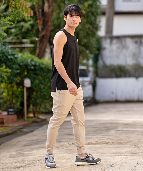 CALL&RESPONSE（コールアンドレスポンス）の「mta492-トタンリブ-タンクトップ（タンクトップ・メンズ・ブラック/ミント/ホワイト/グレイッシュベージュ/イエロー・4/2）」の8枚目の写真