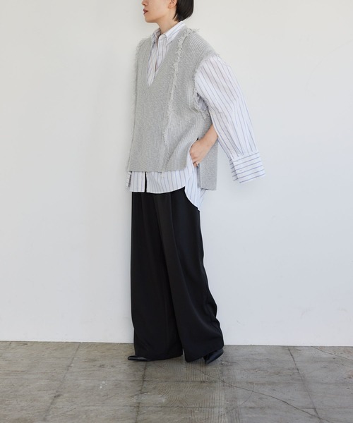 LEPSIM(レプシィム)の「【FOR I SERIES】ボタンアキストライプシャツ 190187(シャツ/ブラウス・レディース・イエロー/ブルー/アイボリー・FREE)」の10枚目の写真