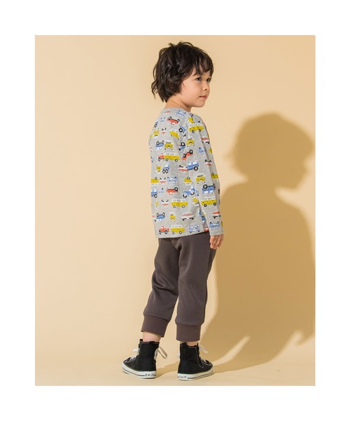 Noeil aime BeBe(ノイユエイムベベ)の「Noeil aime BeBe/クルマ 総柄 天竺 Tシャツ (80~130cm)(Tシャツ/カットソー・キッズ・ホワイト系その他/グレー系その他・110/80/90/130/120/100)」の4枚目の写真