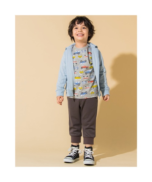 Noeil aime BeBe(ノイユエイムベベ)の「Noeil aime BeBe/クルマ 総柄 天竺 Tシャツ (80~130cm)(Tシャツ/カットソー・キッズ・ホワイト系その他/グレー系その他・110/80/90/130/120/100)」の6枚目の写真