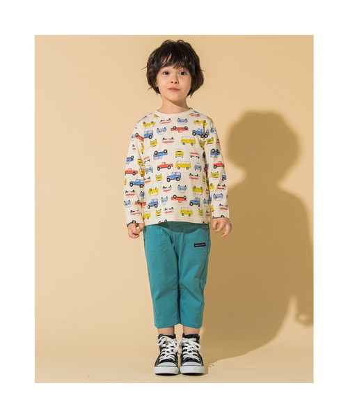 Noeil aime BeBe(ノイユエイムベベ)の「Noeil aime BeBe/クルマ 総柄 天竺 Tシャツ (80~130cm)(Tシャツ/カットソー・キッズ・ホワイト系その他/グレー系その他・110/80/90/130/120/100)」の7枚目の写真