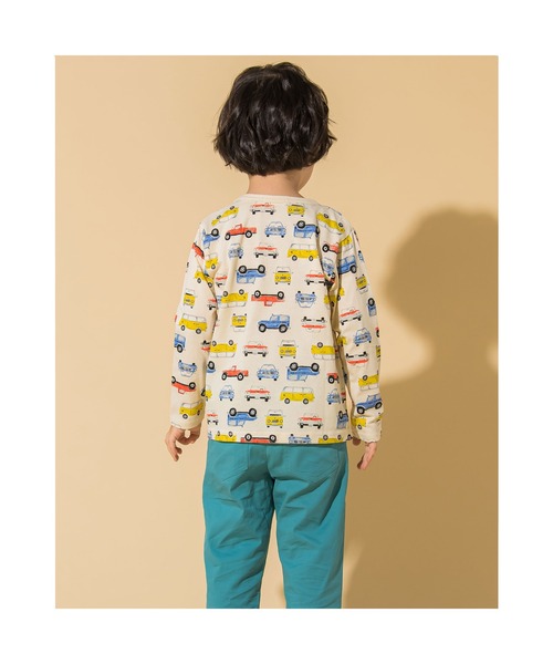Noeil aime BeBe(ノイユエイムベベ)の「Noeil aime BeBe/クルマ 総柄 天竺 Tシャツ (80~130cm)(Tシャツ/カットソー・キッズ・ホワイト系その他/グレー系その他・110/80/90/130/120/100)」の8枚目の写真