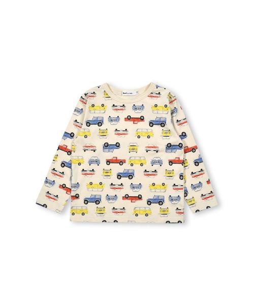 Noeil aime BeBe(ノイユエイムベベ)の「Noeil aime BeBe/クルマ 総柄 天竺 Tシャツ (80~130cm)(Tシャツ/カットソー・キッズ・ホワイト系その他/グレー系その他・110/80/90/130/120/100)」の9枚目の写真