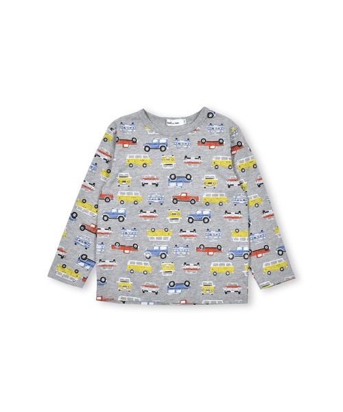 Noeil aime BeBe(ノイユエイムベベ)の「Noeil aime BeBe/クルマ 総柄 天竺 Tシャツ (80~130cm)(Tシャツ/カットソー・キッズ・ホワイト系その他/グレー系その他・110/80/90/130/120/100)」の15枚目の写真