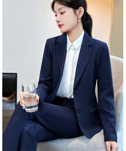 Ritzy（リッツィー）の「シングルボタンテーラードジャケット+パンツ　2点セット（セットアップ・レディース・ブラック/ネイビー・M/L/XL）」の11枚目の写真