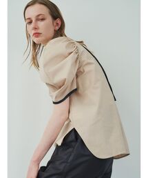 ELENDEEK | パイピングギャザースリーブブラウス(シャツ/ブラウス)