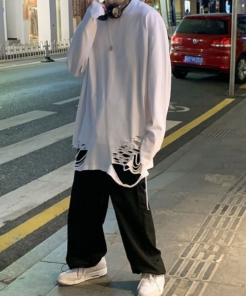 MGV(エムジーヴィー)の「クラッシュドヘムグランジL/Stee(Tシャツ/カットソー・メンズ・ブラック/ホワイト・MEDIUM/LARGE/X-LARGE)」の3枚目の写真