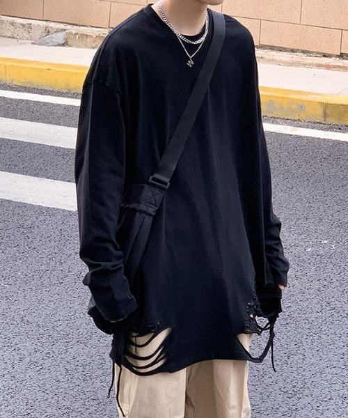 MGV(エムジーヴィー)の「クラッシュドヘムグランジL/Stee(Tシャツ/カットソー・メンズ・ブラック/ホワイト・MEDIUM/LARGE/X-LARGE)」の8枚目の写真