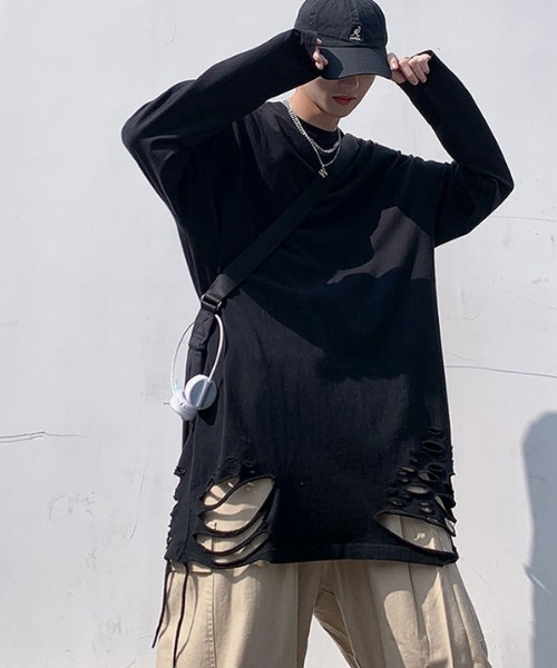 MGV(エムジーヴィー)の「クラッシュドヘムグランジL/Stee(Tシャツ/カットソー・メンズ・ブラック/ホワイト・MEDIUM/LARGE/X-LARGE)」の7枚目の写真