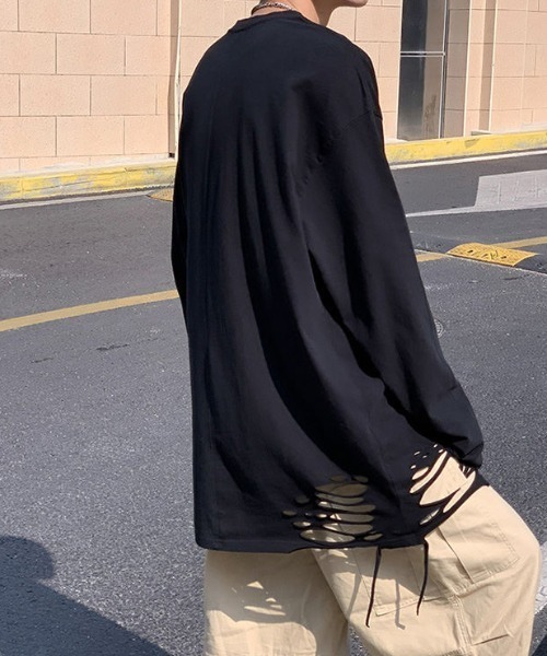 MGV(エムジーヴィー)の「クラッシュドヘムグランジL/Stee(Tシャツ/カットソー・メンズ・ブラック/ホワイト・MEDIUM/LARGE/X-LARGE)」の6枚目の写真